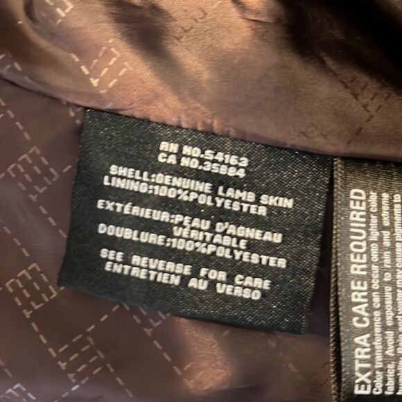 Cole Haan Wing Collar Lambskin Leather Jacket, in Chianti Womens Size XS, NWT - Picture 11 of 12